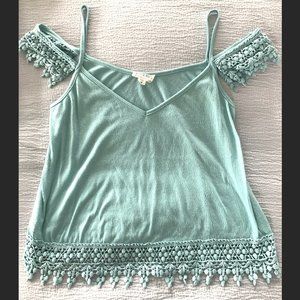 LA Hearts Off the Shoulder with Crochet Detailing